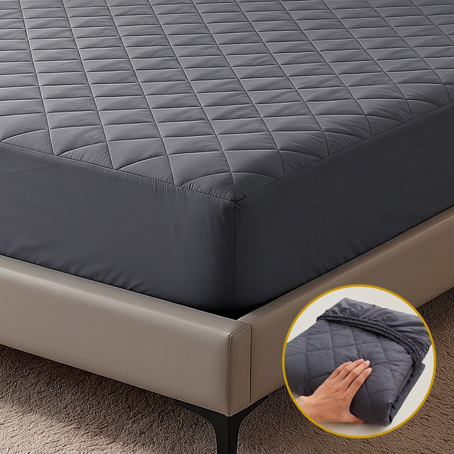 Giselle Water-Resistant Mattress Protector Microfiber 360° Fit King