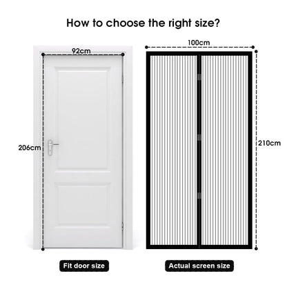 2 Pcs Instant Magnetic Fly Screen Curtain – Hands‑Free Insect Protection (210 × 100 cm)