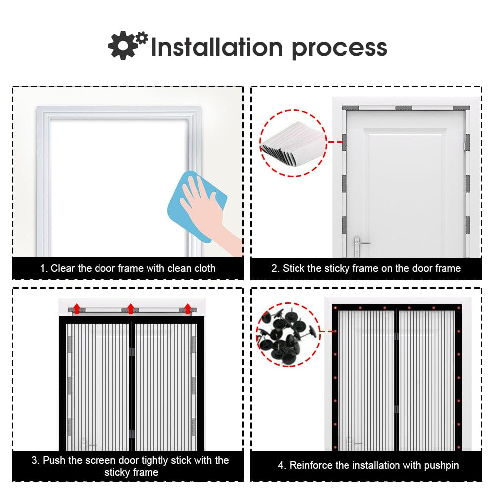 2 Pcs Instant Magnetic Fly Screen Curtain – Hands‑Free Insect Protection (210 × 100 cm)