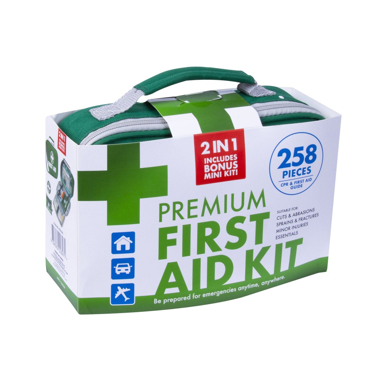 258 Piece Premium 2-in-1 Emergency First Aid Kit ARTG Registered Australia