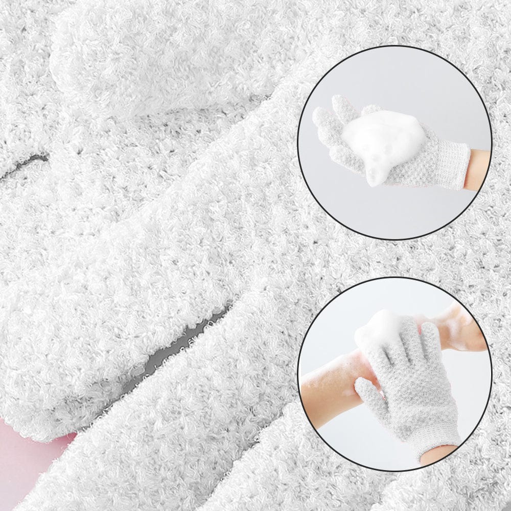 Livingtoday Exfoliating Gloves White