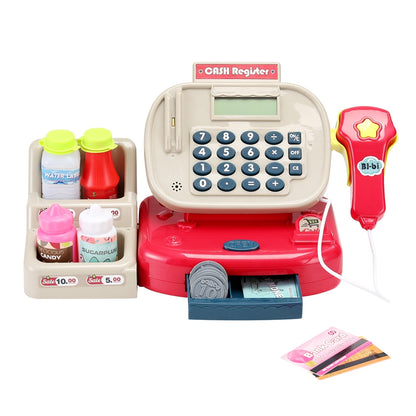 Cash Register Calculator Pretend Play Shops Money Checkout Toys Set