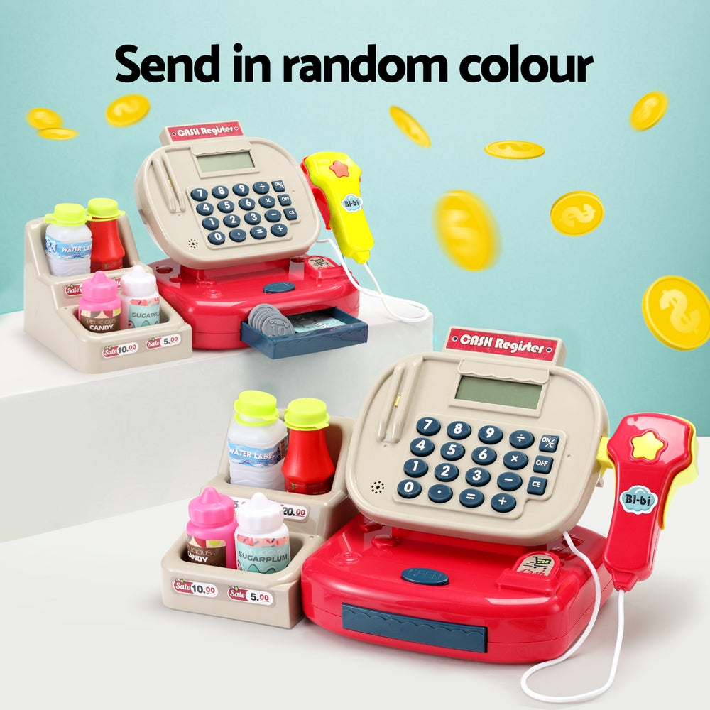 Cash Register Calculator Pretend Play Shops Money Checkout Toys Set