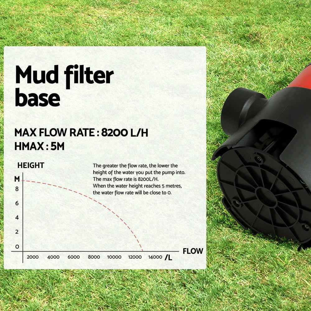 Giantz Garden Submersible Pump 400W Dirty Water Bore Tank Well Steel Sewerage