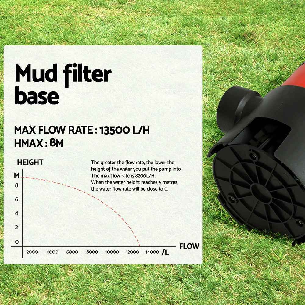 Giantz 750W Water Pump Dirty Submersible Sump Swim Pool Flooding Pond Clean