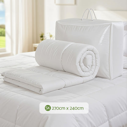Giselle Bedding 200GSM Bamboo Quilt Summer Quilts All Season Doona Duvet Lightweight Super King