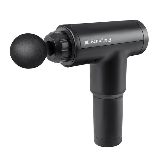Remology Impact Massage Gun – 6 Speed Deep Tissue Muscle Massager with 4 Interchangeable Heads, Rechargeable Handheld Body Massager for Gym & Home