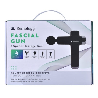 Remology Impact Therapy 7 Adaptive Speed USB-C Fascial Massage Gun with 4 Heads