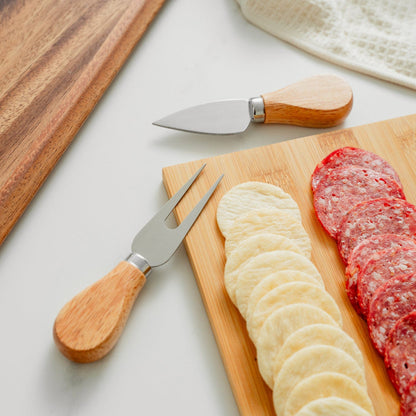 4 Pcs Clevinger Avalon Wood Handle Cheese Knife Set