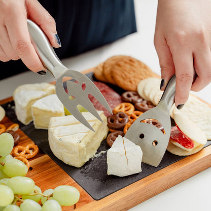 4 Pcs Clevinger Smiley Stainless Steel Cheese Knife Set