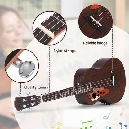 Alpha Ukulele 30 Inch with EQ 18 Frets