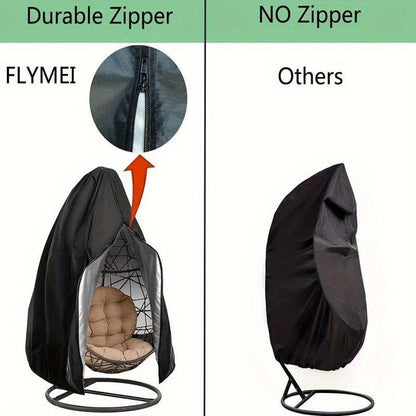 Heavy-Duty Hanging Egg Chair Cover with Zipper Closure