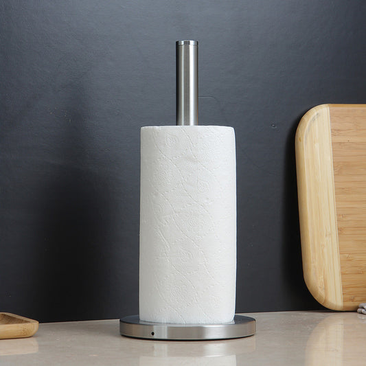 Stainless Steel Paper Towel Holder for Kitchen Countertop Cling Film Storage Rack-Silver