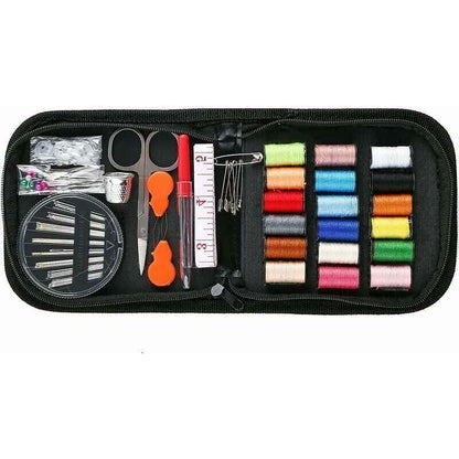Sewing Kit 52 Accessories with 18 Thread Spools Black Box for Beginners Kids Adults Travel Compatible with Sewing Machines