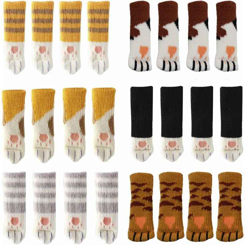 Cat Chair Leg Protectors 24 PCS Anti-Scratch Anti-Slip Compatible with Various Chairs