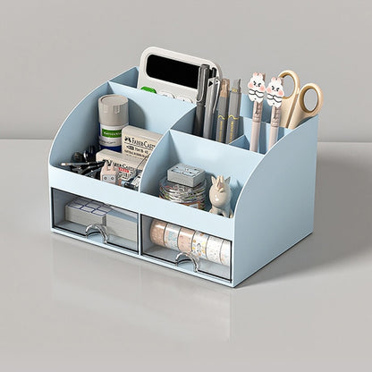 Desktop Storage Box White/Blue/Pink Paper Boxes Type Other Blue