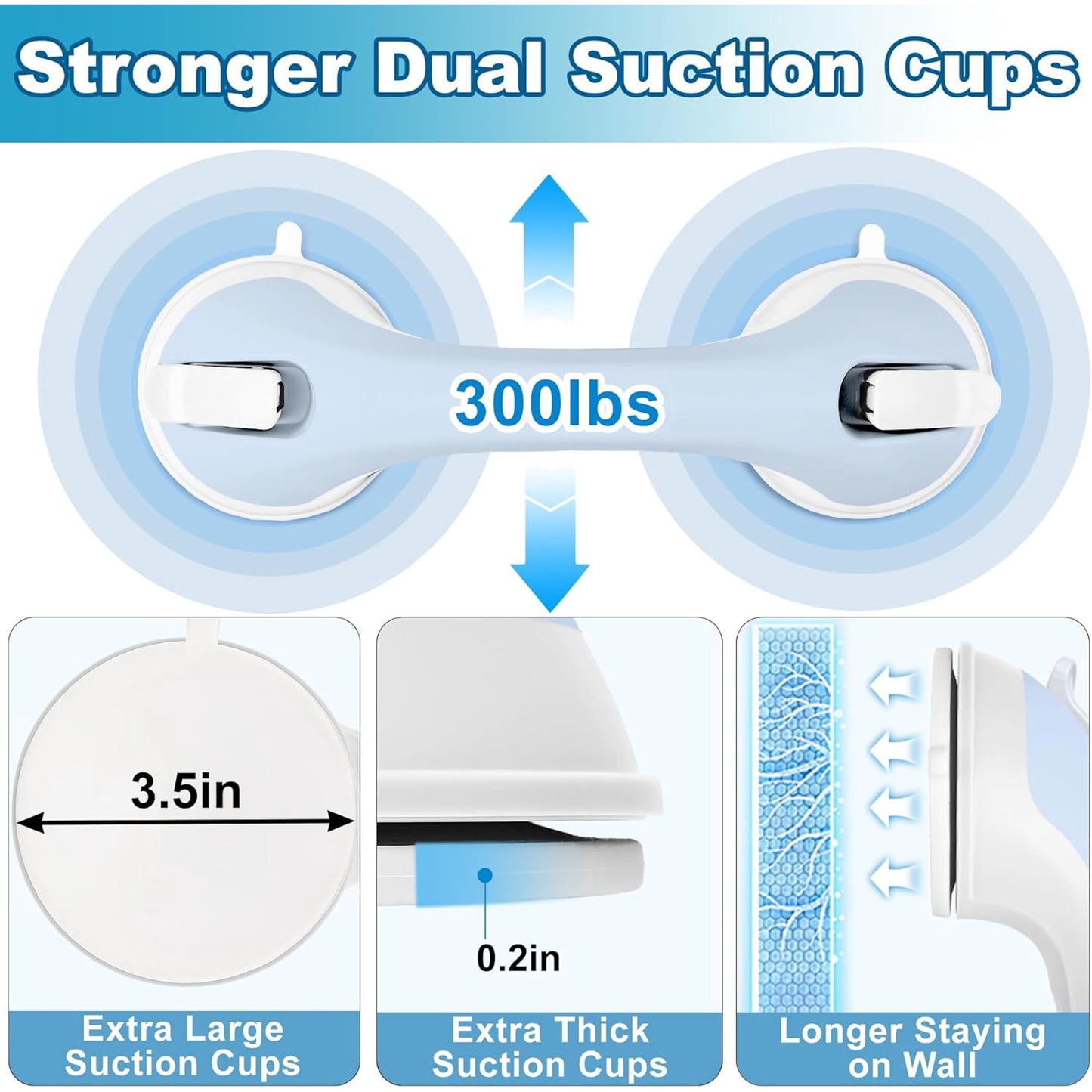 Shower Foot Rest for Wall, Shower Pedicure Foot Stool for Shaving Legs Bathroom Stool with Powerful Suction Cups Foot Stand for Inside Shower Suitable for Small Shower Spaces