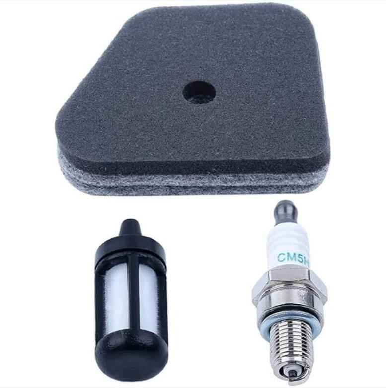 Lawn Mower Spark Plug Air Fuel Filter Fits Stihl FS87 FS90 FS100 FS110 FS130 Lawn Mower Compatible with Gas Kit 3
