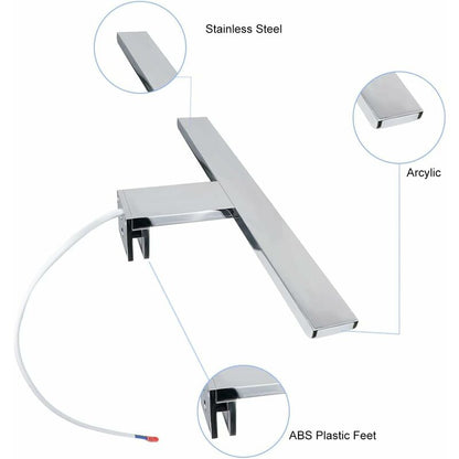 Bathroom Mirror Light 30Cm LED 6W 230 Volt Bathroom Mirror Light 3000K Full Aluminum 3In1 Bathroom Mirror Light