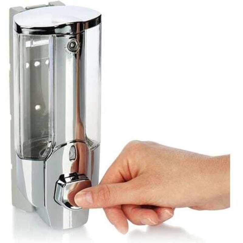2X Wall Mount Soap Dispenser - Wall Mounted Soap Dispenser, Refillable - Soap Dispenser For Shower Gel And Shampoo