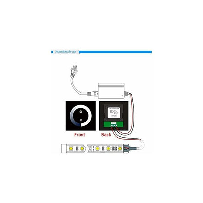 Dimmable Light, Dimmable LED Touch Panel, Monochrome Dimming Wall Switch Controller, Dc 12V-24V Quiet Touch Panel LED