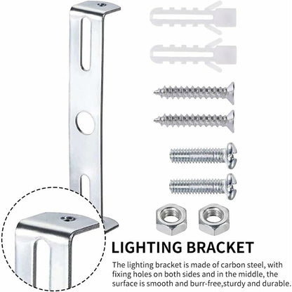 4 Pack Ceiling Light Fixture, Ceiling ROse, Chandelier Silver Universal Light Holder With Screws And Nuts, Carbon Steel