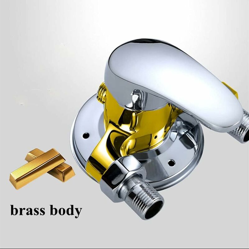 Brass Single Lever Wall Mounted Shower Mixer Tap For Bathroom Cold And Hot Water, Chrome