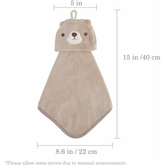 5 Pack Hanging Hand Towels With Hanging Loop Absorbent Coral Fleece Bathroom Towels Soft Thick Dishcloth ROund Hand