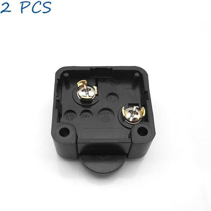 2 pcs Cabinet Door Switches Automatic Switch 1A 250V Closet Lamp Switches (Black)