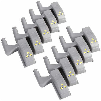 10 pcs LED Hinge Sensor Light For Cupboard Wardrobe Kitchen Night Lamp Wardrobe Cabinet Night Light