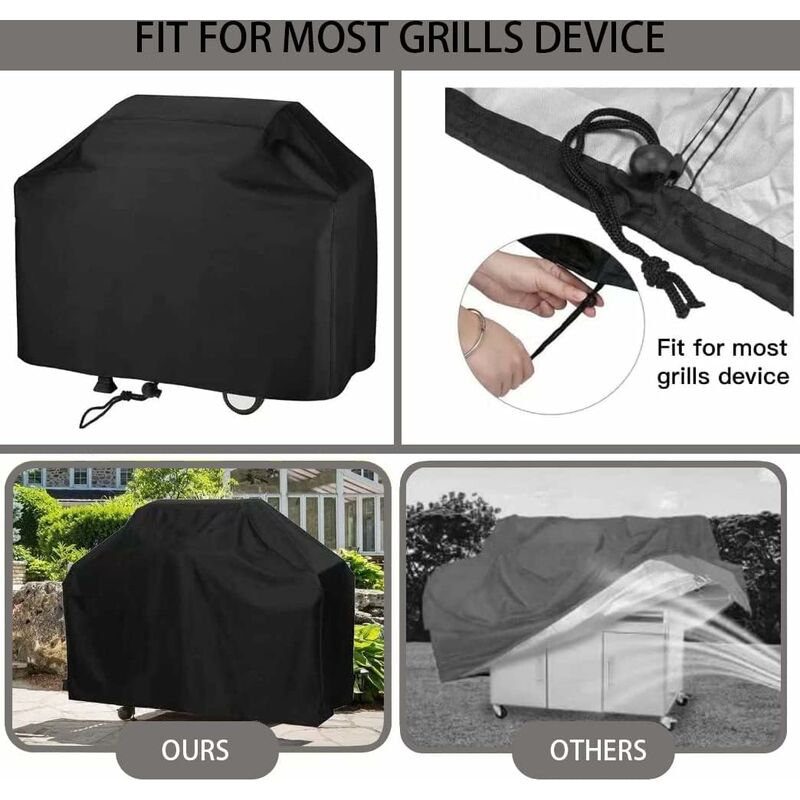 Weatherproof Bbq Cover - Oxford Fabric Waterproof Dustproof Uv Resistant Bbq Cover With Snap Fastener And Storage Bag