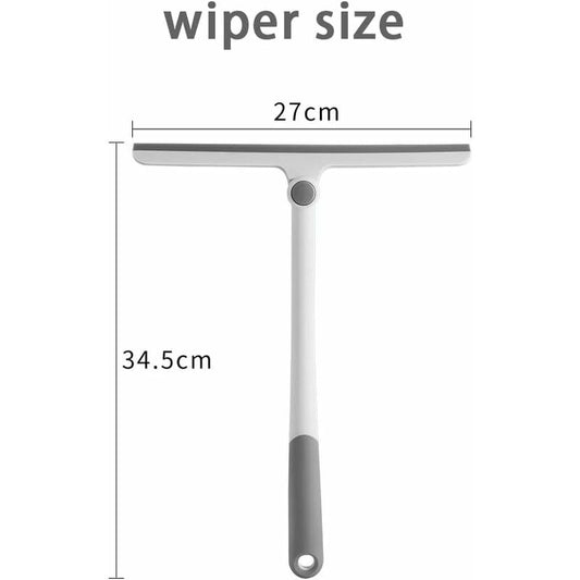 Silicone Shower Squeegee, White Shower Glass Squeegee, Multi-Purpose Silicone Squeegee For Windows, Mirrors, Glass,