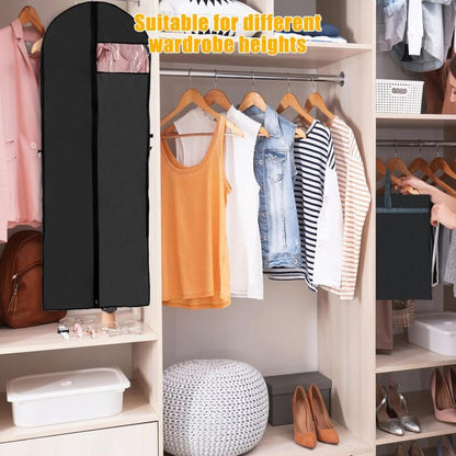 2 pcs Foldable Garment Covers 180X60Cm, Breathable Dustproof Protective Cover For Long Wedding Evening Dress Suits