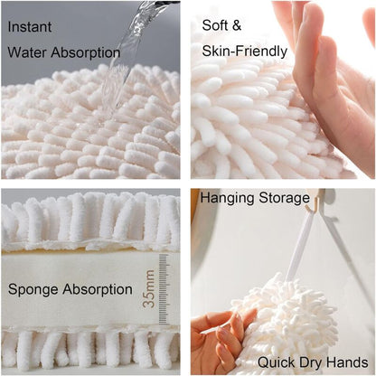 2 Pieces Hand Towels Bath Towels Kitchen Hand Towels Plush Absorbent Towels Hanging Hand Towel Terry Hand Towel Quick
