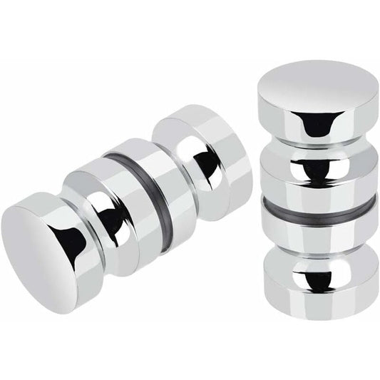 2 Pairs Stainless Steel Sliding Shower Door Knobs Glass Shower Door Handles For Bathroom Kitchen Home Office Hotel