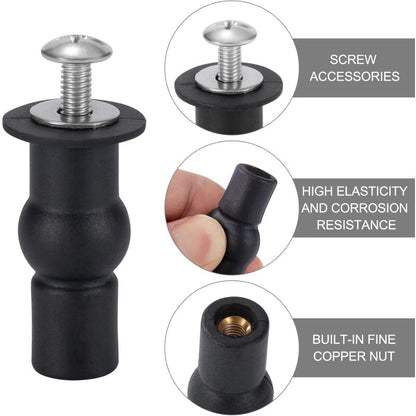 Toilet Seat Fixing Toilet Seat Hinge Toilet Seat Fixing Screws For General Toilet Seats 4 pcs Black