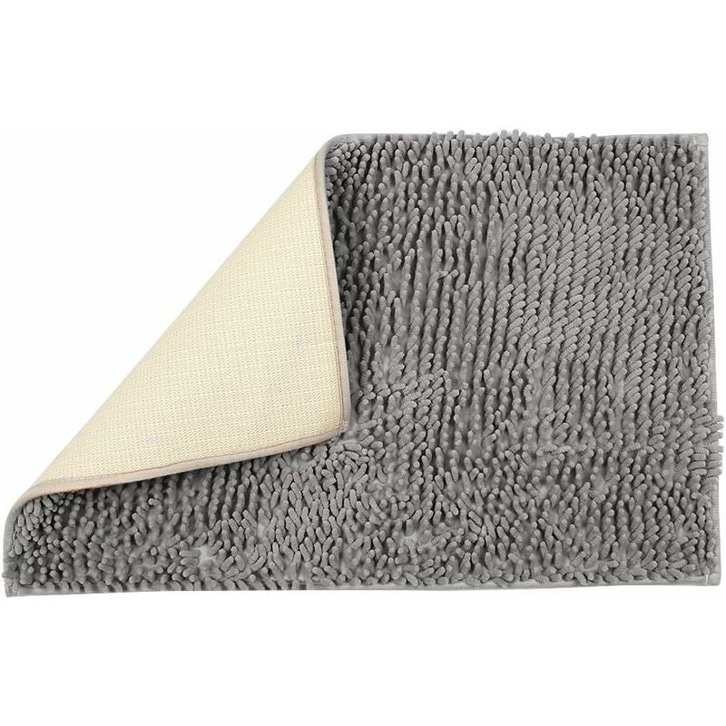 Soft Shag Bath Mat Kitchen Rug Door Mats Doormats Non-Slip Strip Absorbent Doormat Bath Shower Mat Shaggy Rug - 60 X 90