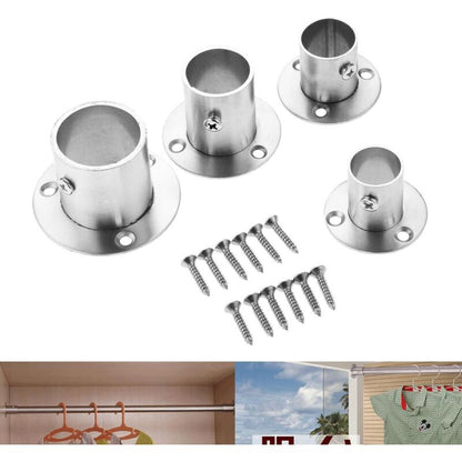 2 Pack Stainless Steel Closet ROd Brackets With Flange