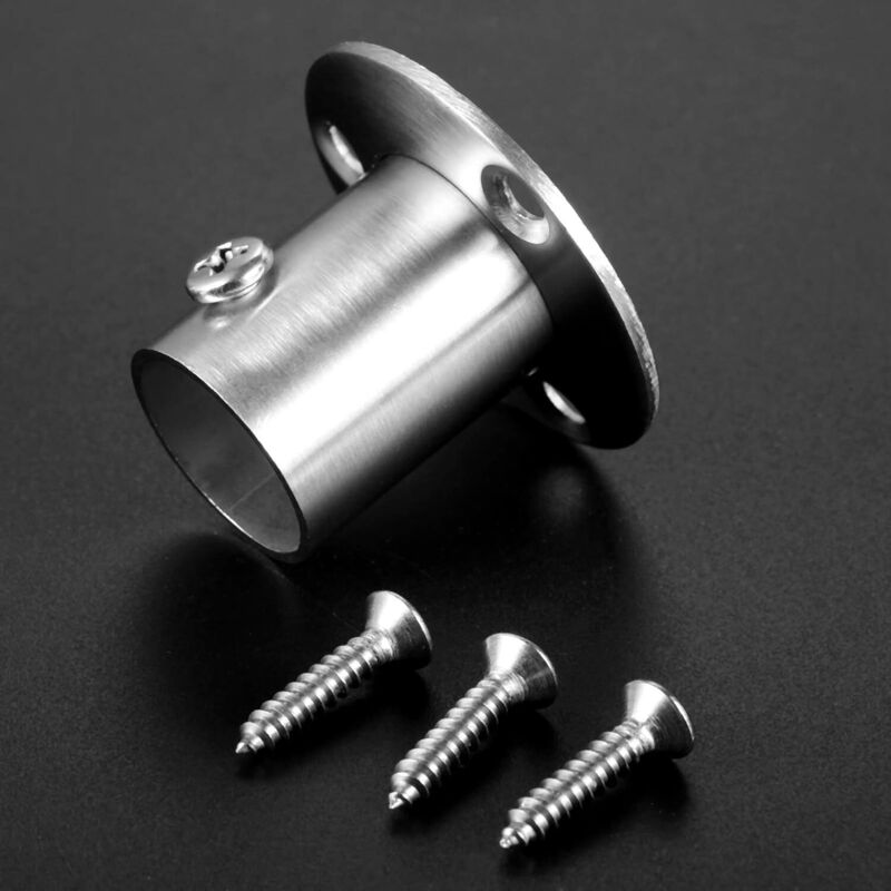 2 Pack Stainless Steel Closet ROd Brackets With Flange