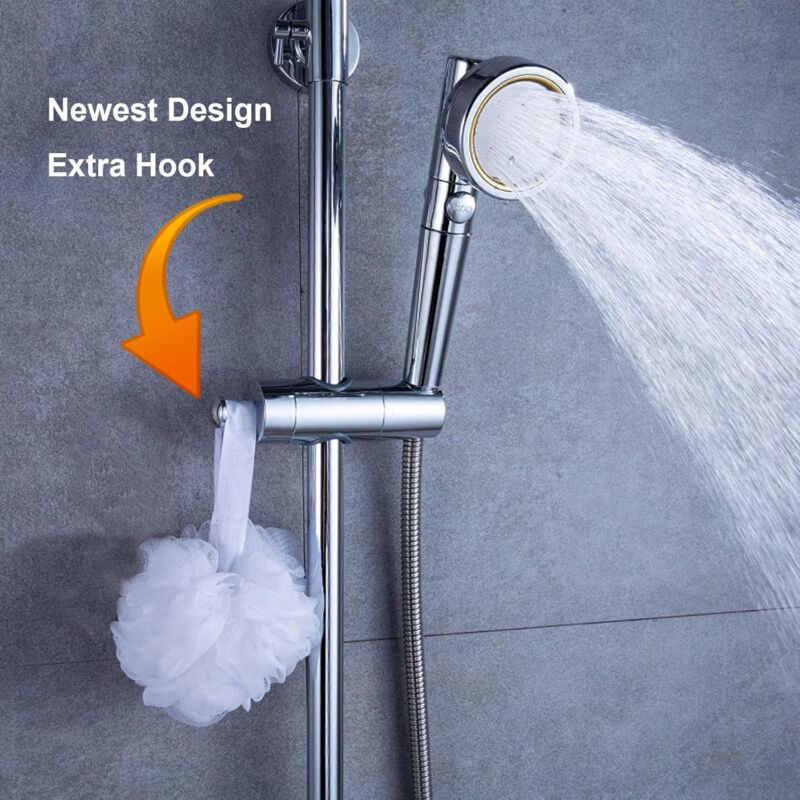 Shower Head Holder 20-25Mm Adjustable Shower Bracket Holder Replacement Shower Holders With Side Knob Chrome Shower