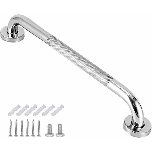 Bathroom Grab Bar, Sus 304 Stainless Steel Bathtub Handle With Non-Slip Grip, Toilet Grab Bar For