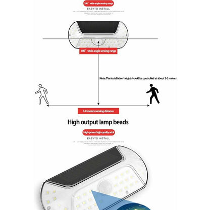 Solar Light Outdoor 40 LED Motion Sensor Waterproof Wireless Solar Security Lights For Outdoor Garage Yard Patio