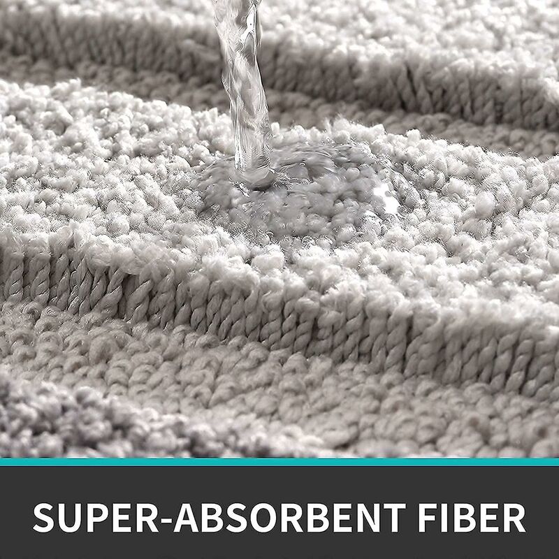 Non-Slip Bath Mat, Extra Soft Bathroom Rug, Machine Washableable, Water Absorbent, 40 X 60 Cm, Grey