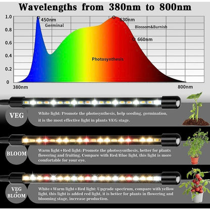 Plant Grow Light, 2020 New 80 LEDs 4 Heads Grow Lamp, Auto Timing - On/Off LED Grow Light For Seedlings, Succulents,