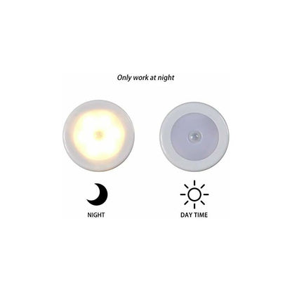 Wireless LED Motion Sensor Light For Closet, Stairs, Hallway, Kitchen, Bedroom (6 pcs) (White Shell (Warm Light)