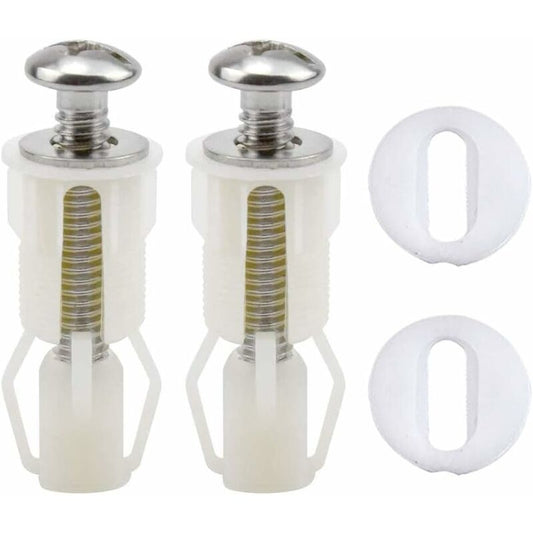 Toilet Seat Fixing,2 pcs Toilet Seat Screws Expanding Rubber Nuts Universal Toilet Seat Fittings Toilet Lid Cover