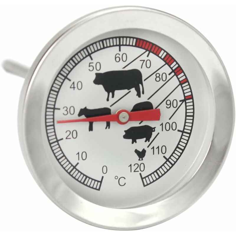 Stainless Steel ROasting Thermometer - Analog Meat Thermometer Up To 120°C - Bbq Thermometer - Meat Needle