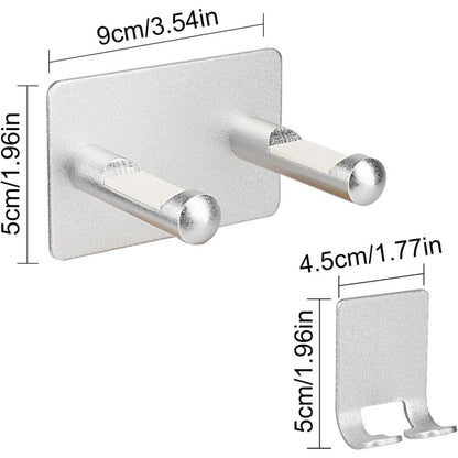 Universal Hair Dryer Holder Stainless Steel No Drilling Wall Mount Hair Dryer Holder Stick-On Holder Universal Holder