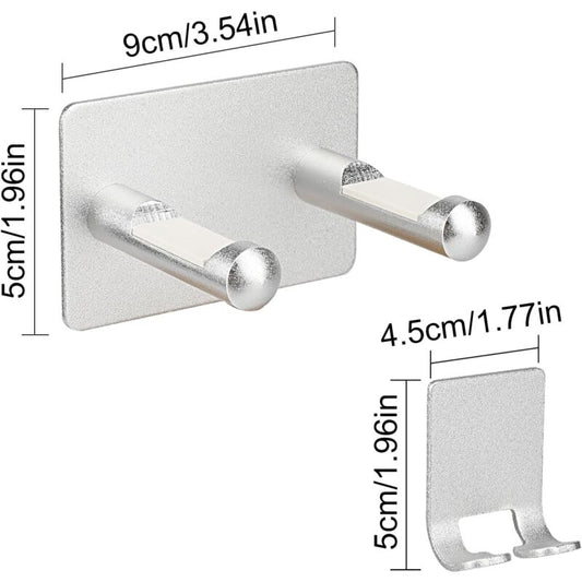Universal Hair Dryer Holder Stainless Steel No Drilling Wall Mount Hair Dryer Holder Stick-On Holder Universal Holder