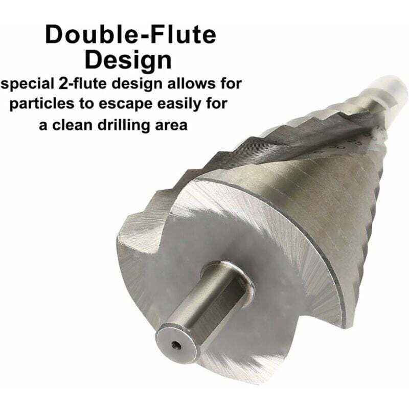 HSS Step Drill Bits Ø 6-60mm for Metal Wood Plastic Spiral Cone Drill